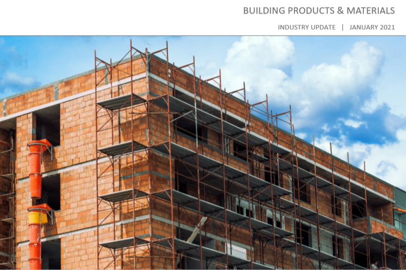 2021年建筑产品和材料行业报告：美国建筑业新增5.1万个就业岗位