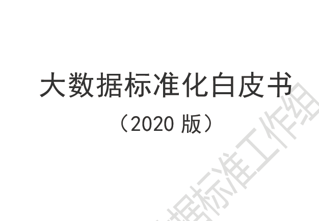 中国电子技术标准化研究院：大数据标准化白皮书 （2020版）（附下载）