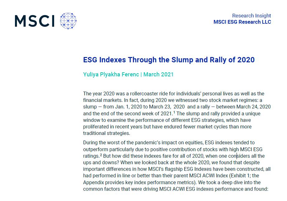 ESG指数研究：ESG评分改善的各指标因素分析