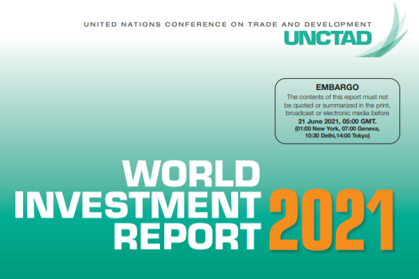 ​联合国贸发会议：2020全球外国直接投资流量下降35%，至1万亿美元