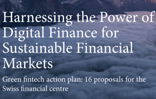 2021年绿色金融科技网络行动计划报告：针对瑞士金融中心的16项建议