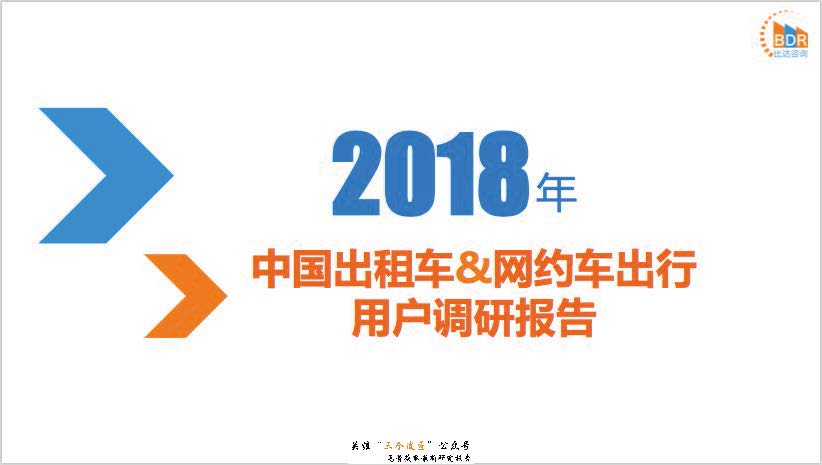 比达咨询：2018年中国出租车&网约车出行用户调研报告(免费下载)