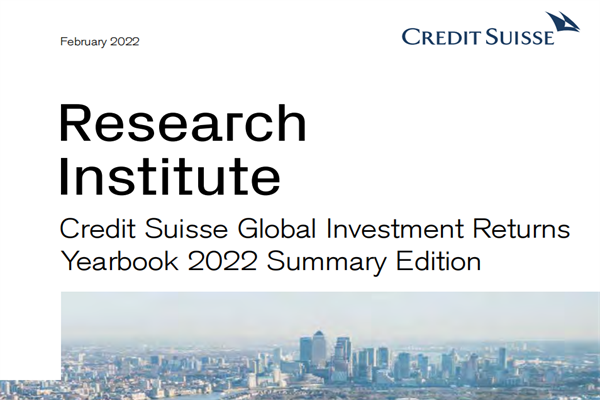 瑞信银行(CREDIT SUISSE)：2022年全球投资回报年鉴.pdf(附下载)