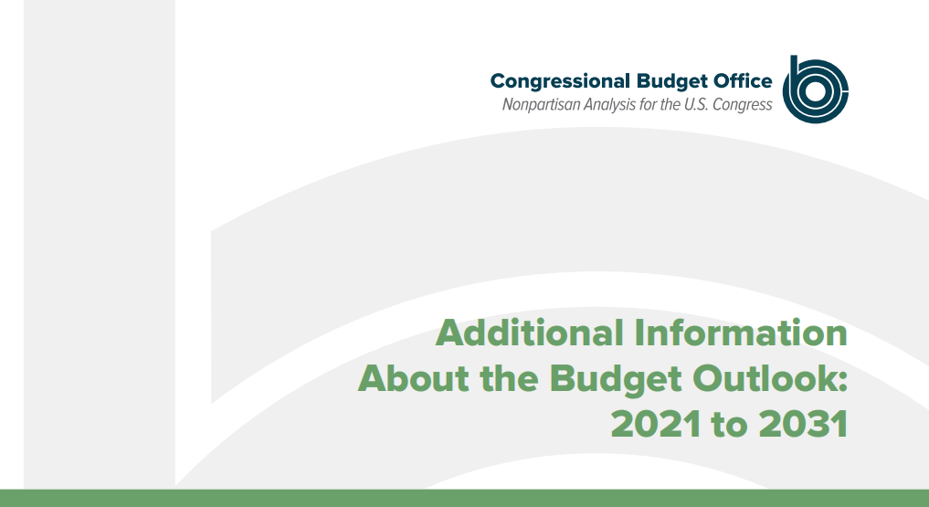国会预算办公室：2021年至2031年有关美国预算前景的附加信息报告