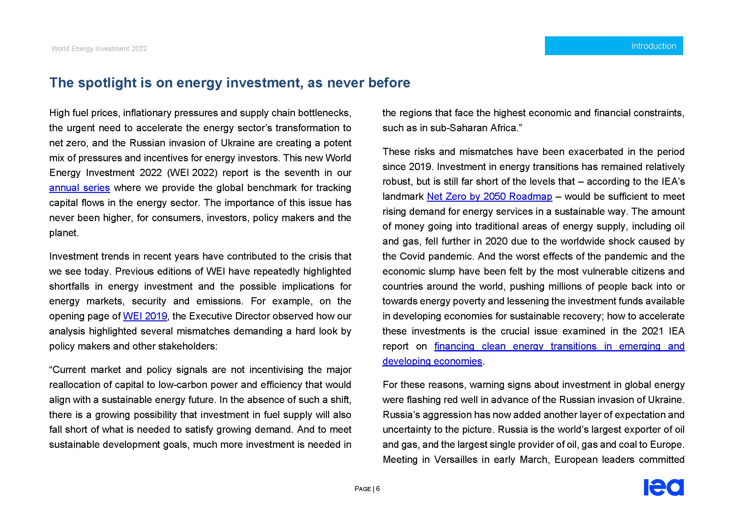 世界能源投资报告