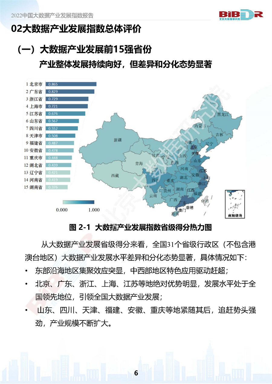 中国大数据产业发展指数报告(2022版)