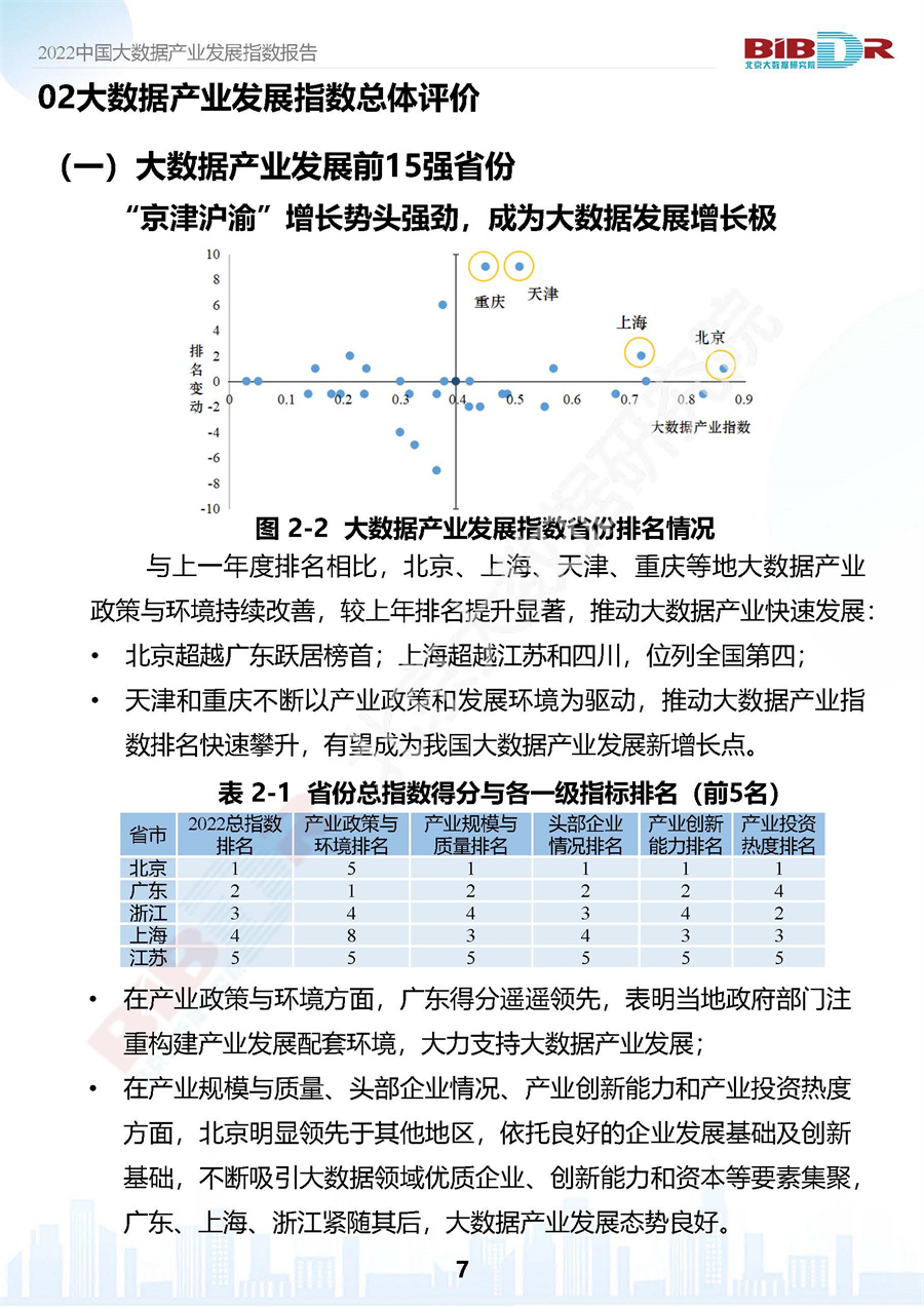中国大数据产业发展指数报告(2022版)